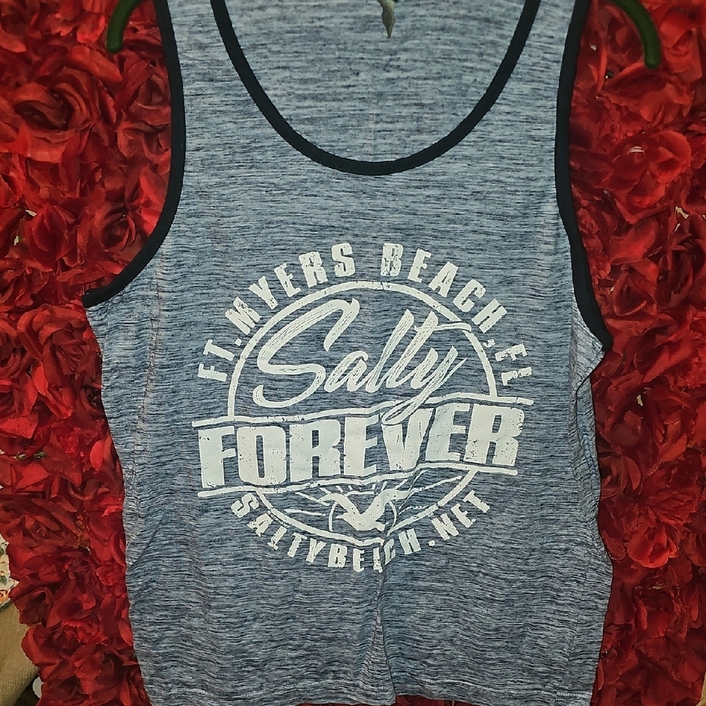 US Apparel NWOT Blue/Navy Ft. Myers Tank Top Size Large